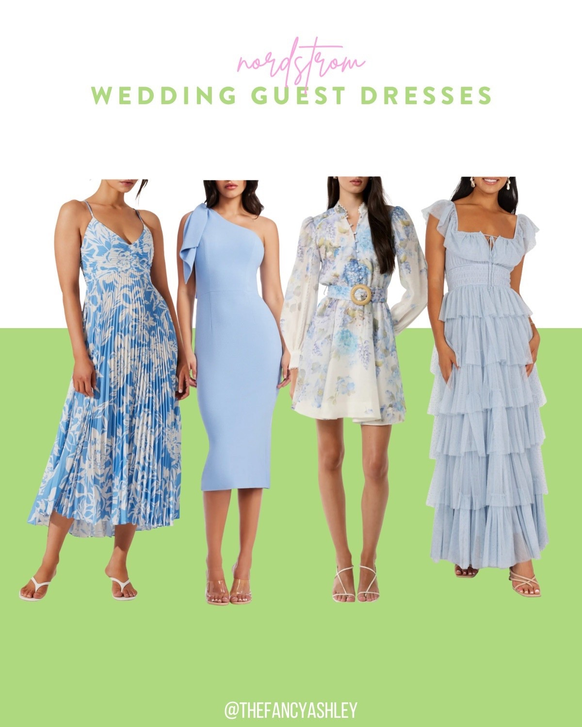 Love these wedding guest dress finds from Nordstrom - all under $150! Perfect to wear now at the end of summer and into early fall. Loving the blue. especially. Just add a cute bag and wedges, and you're wedding ready!

#LTKWedding #LTKParties #LTKSeasonal