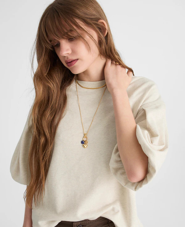 Puff-Sleeve Sweatshirt Tee | Madewell | Madewell