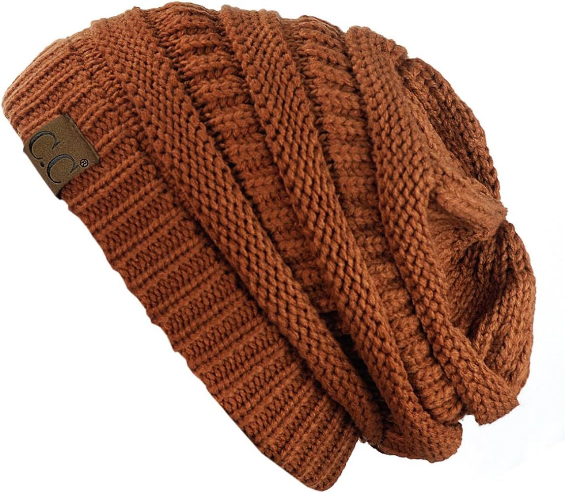 C.C Trendy Warm Chunky Soft Stretch Cable Knit Beanie Skully | Amazon (US)