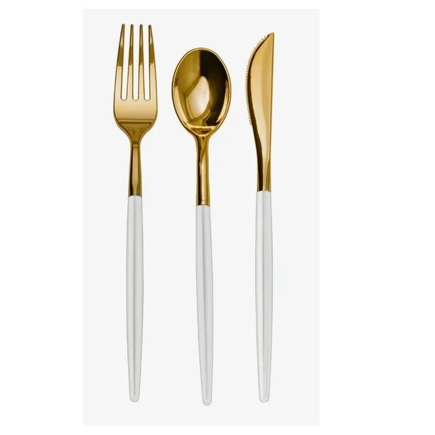 Crown Display 120 Pack Elegant Disposable Silverware Set - premium Plastic 9 inch Cutlery Dinnerw... | Walmart (US)