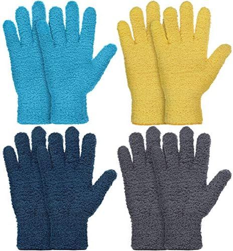 4 Pairs Microfiber Auto Dusting Cleaning Mittens Gloves Reusable Dusting Mittens for House Cleani... | Amazon (US)
