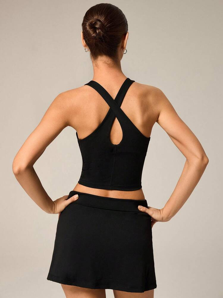 SHEIN Women's Solid Color Minimalist Casual Sports Running Fitness Tank Top | SHEIN