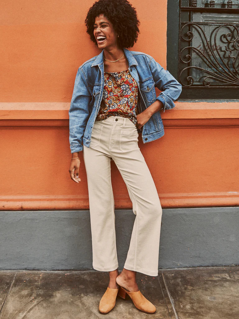 Stretch Terry Wide Leg Pant | Faherty