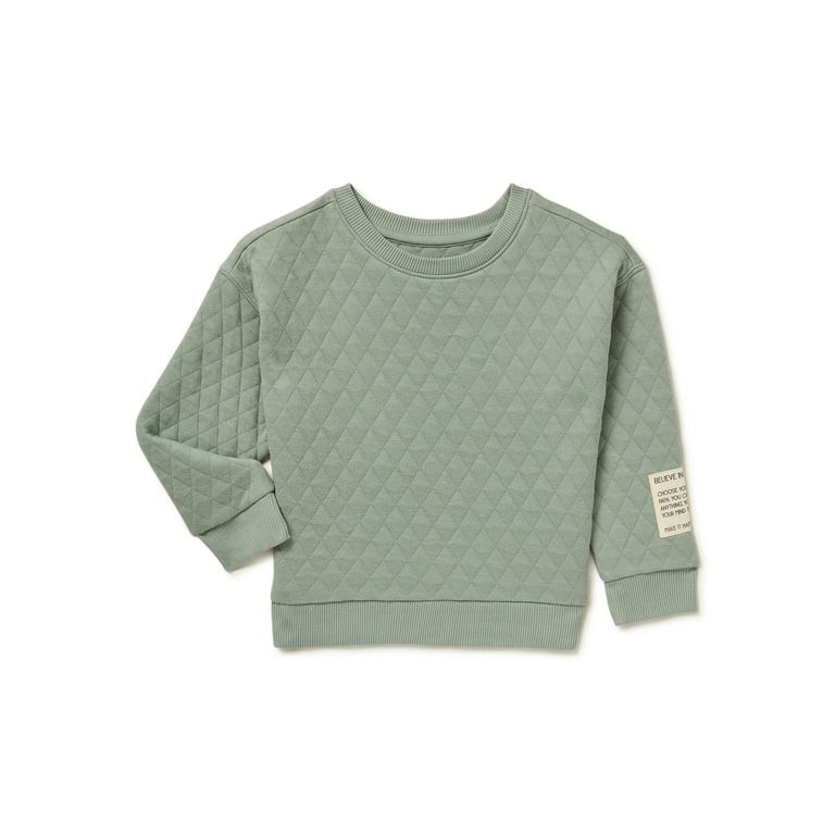 easy-peasy Baby and Toddler Girls Quilted Sweatshirt, Sizes 12 Months-5T - Walmart.com | Walmart (US)