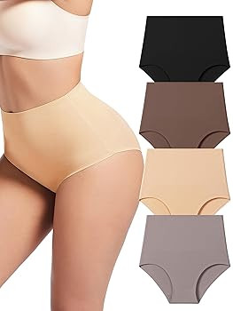habibee 4 Pack Tummy Control Shapewear Underwear for Women, High Waisted Seamless Compression Pan... | Amazon (US)