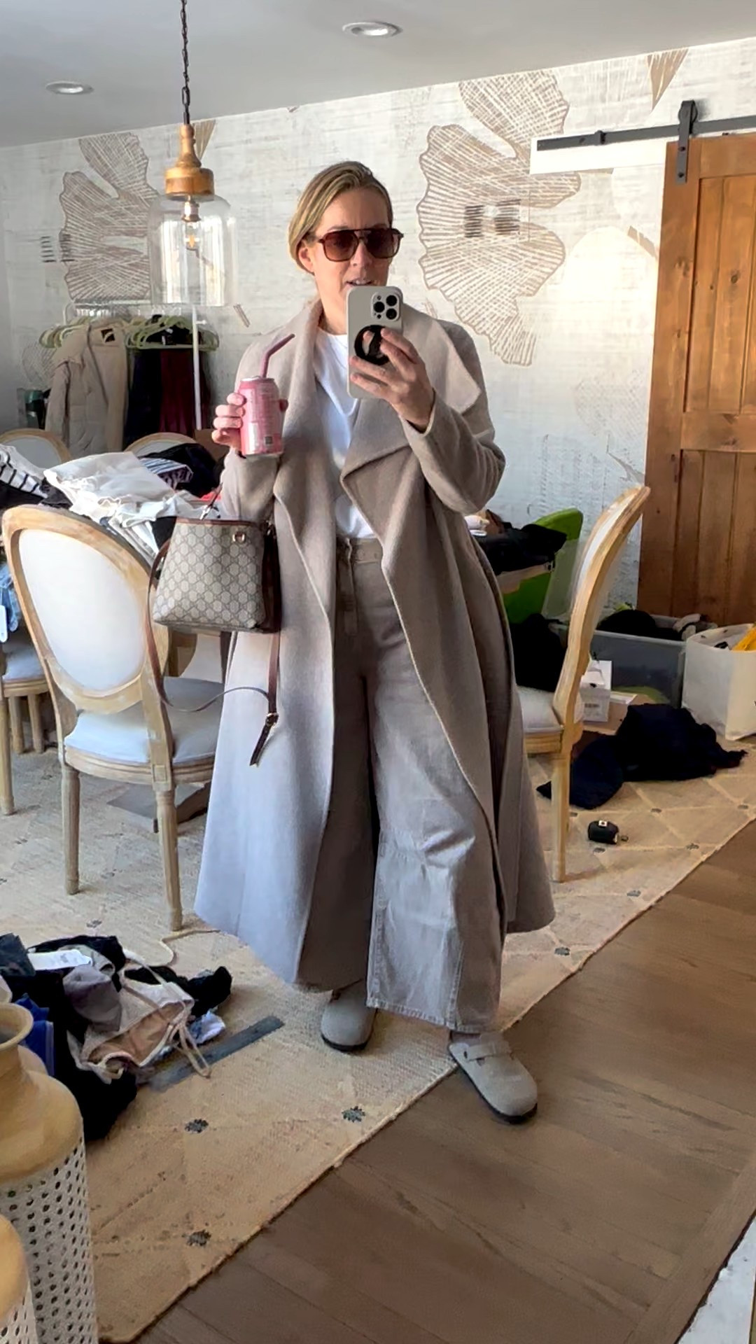 School pickup line ootd. 
Medium coat and tee. 29 jeans. So comfy!! Totally monochromatic and I love the simplicity of it  

#LTKootd #LTKmomlife #LTKdayinmylife