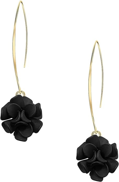 Colour Resin Flower Cluster Ball Earrings for Women Lightweight Dainty Floral Petal Earrings Part... | Amazon (US)