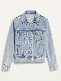 Classic Ripped Light-Wash Jean Jacket for Women | Old Navy (CA)