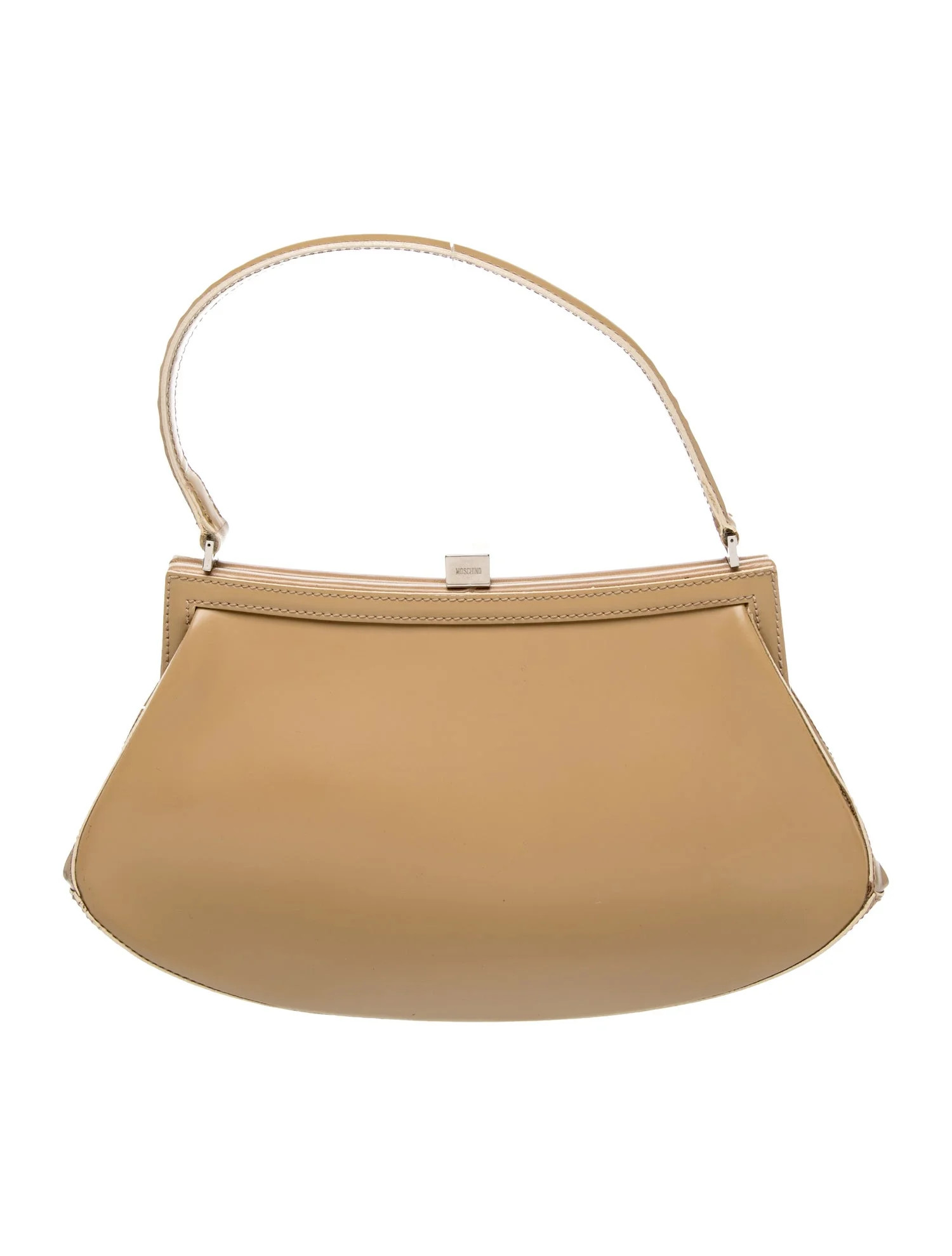 Moschino Leather Top Handle Bag Vintage - Neutrals Handle Bags, Handbags - MOS94356 | The RealRea... | The RealReal
