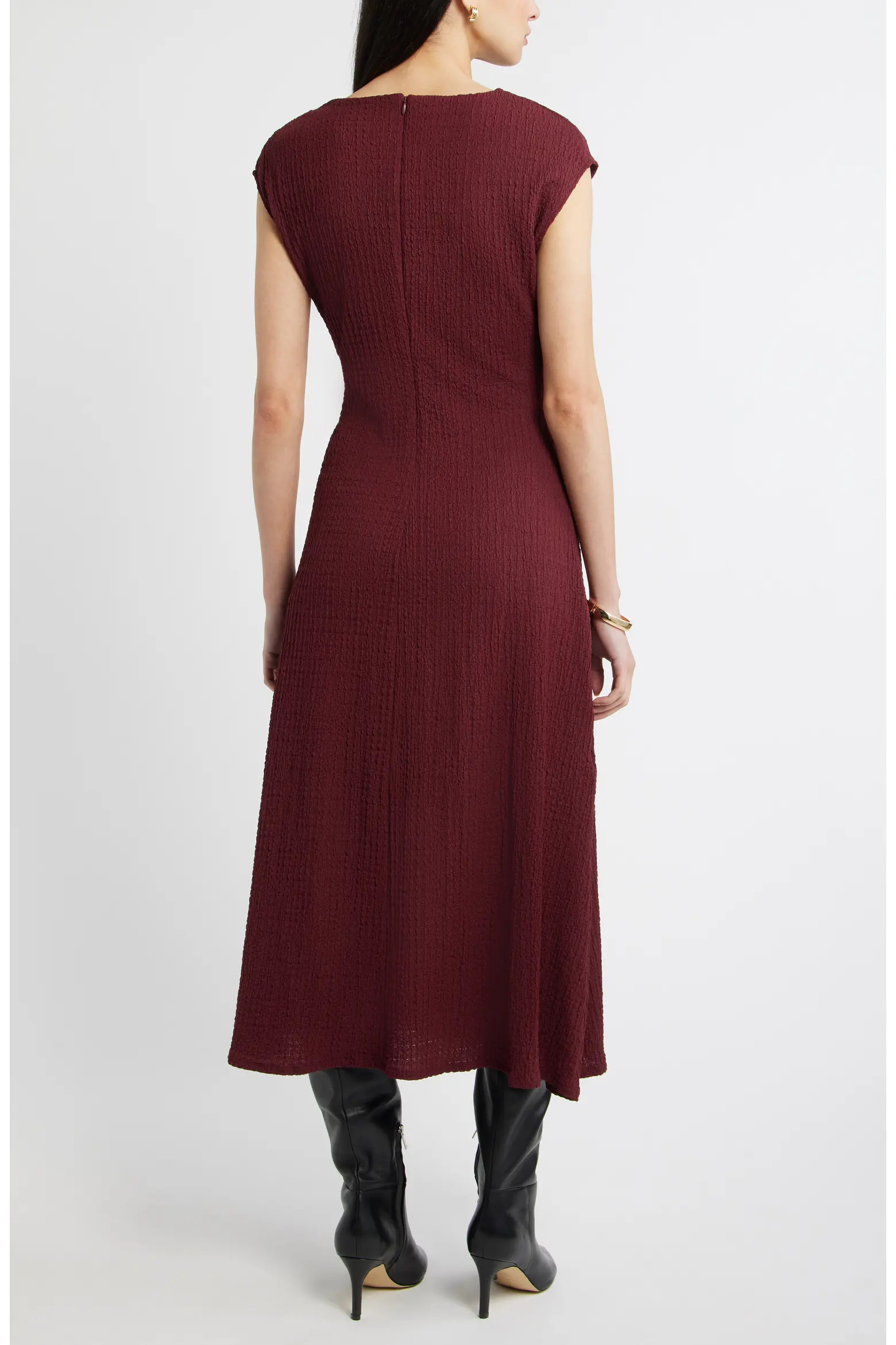 Nordstrom Textured Ruched Midi Dress (Women) | Nordstrom | Nordstrom