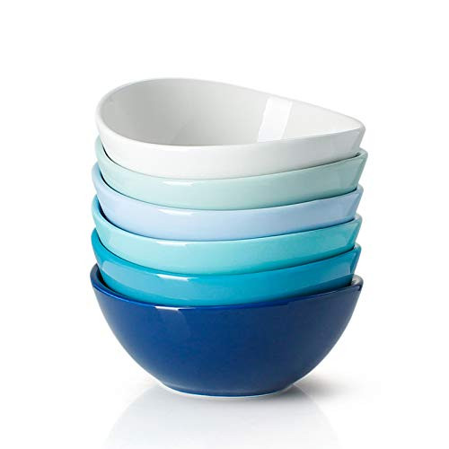 Sweese 101.003 Porcelain Bowls - 10 Ounce for Ice Cream Dessert, Small Side Dishes - Set of 6, Cool  | Amazon (US)