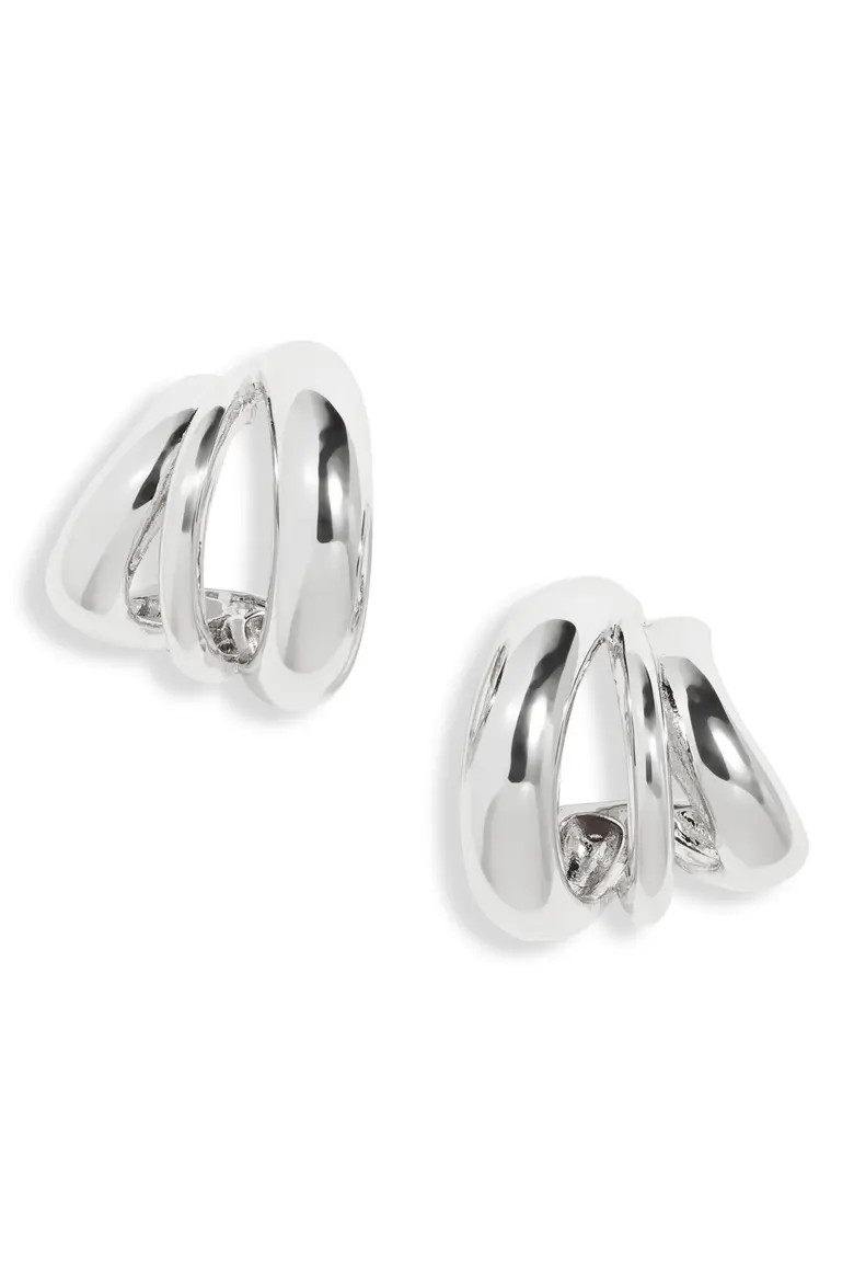Curved Triple Hoop Earrings (Women) | Nordstrom | Nordstrom
