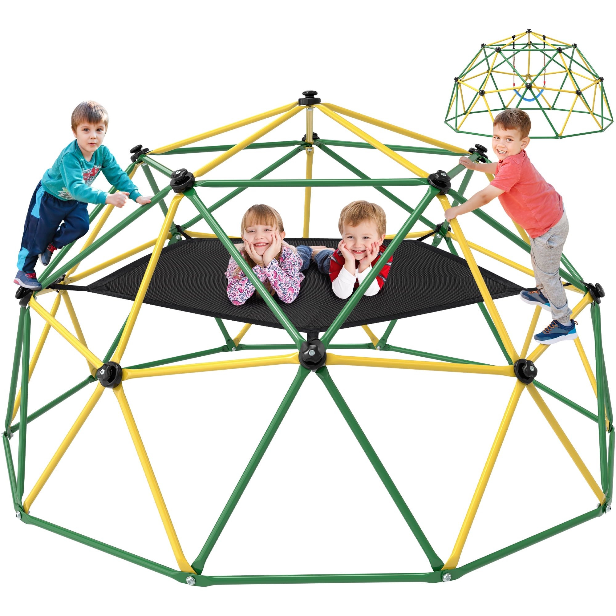 GIKPAL Climbing Dome, 10FT Dome Climber with Hammock for Kids Outdoor Play Equipment, Supports up... | Walmart (US)