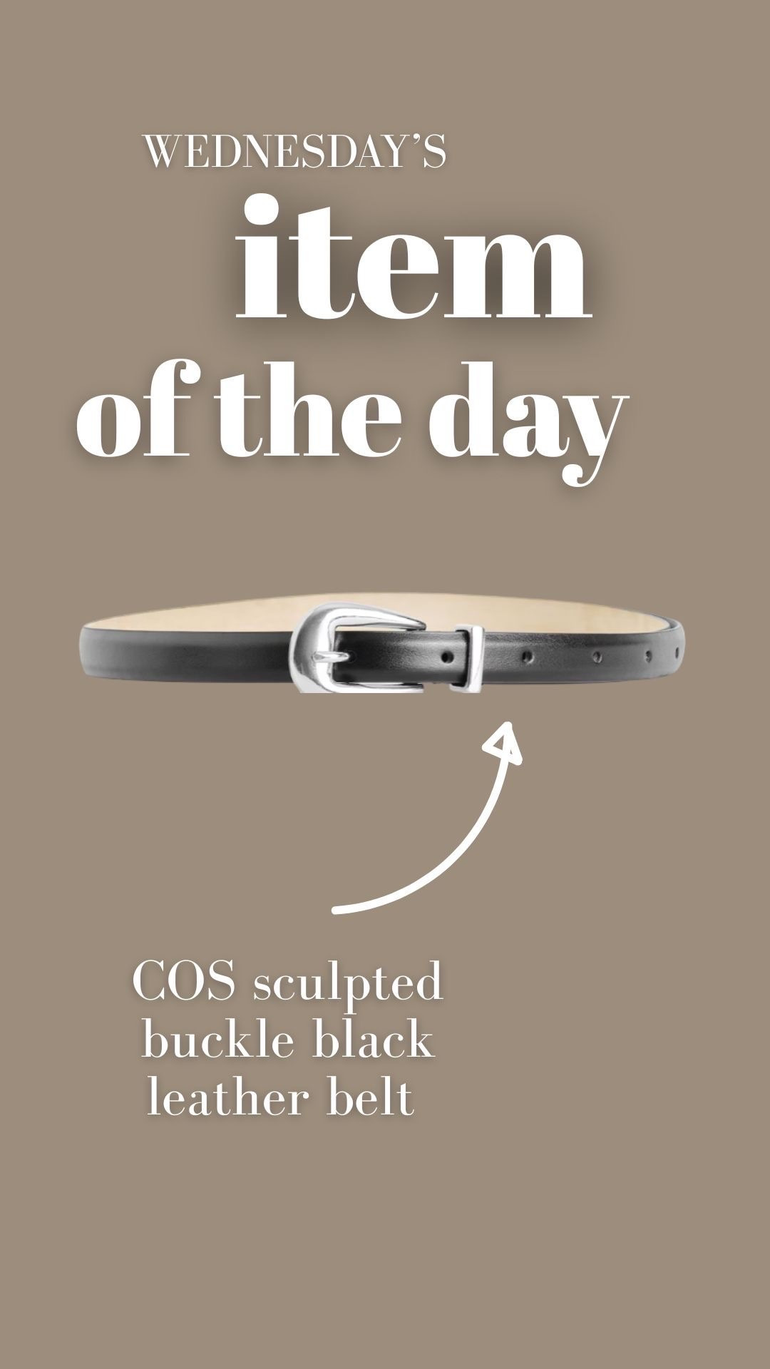 Item of the day | COS sculpted buckle belt

#LTKFashionMonth #LTKuk #LTKautumn