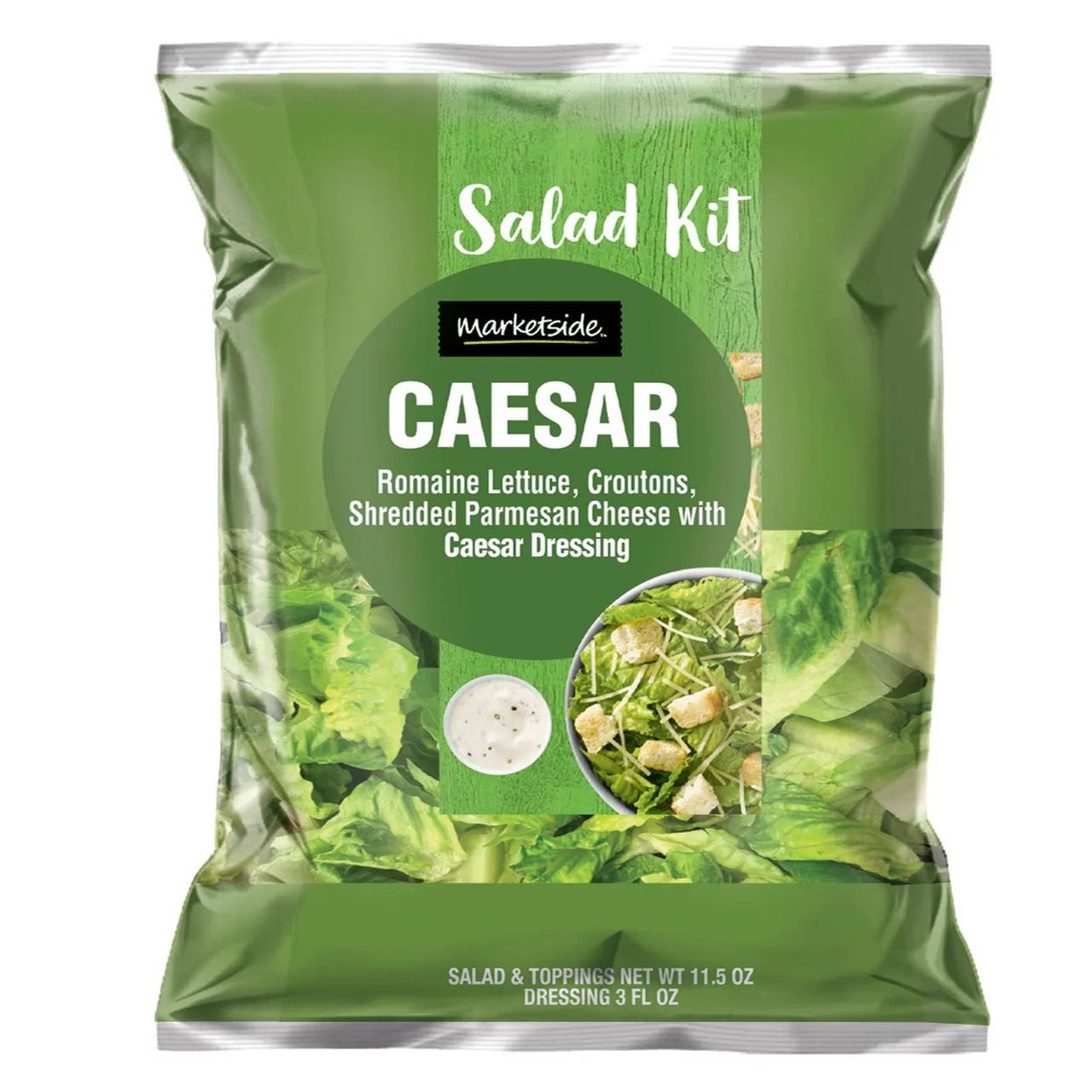 Marketside Caesar Salad Kit, 11.55 oz Bag, Fresh | Walmart (US)