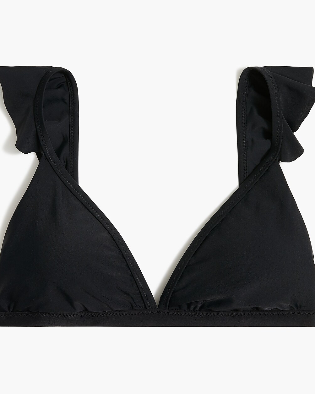 Ruffle-shoulder V-neck bikini top | J.Crew Factory