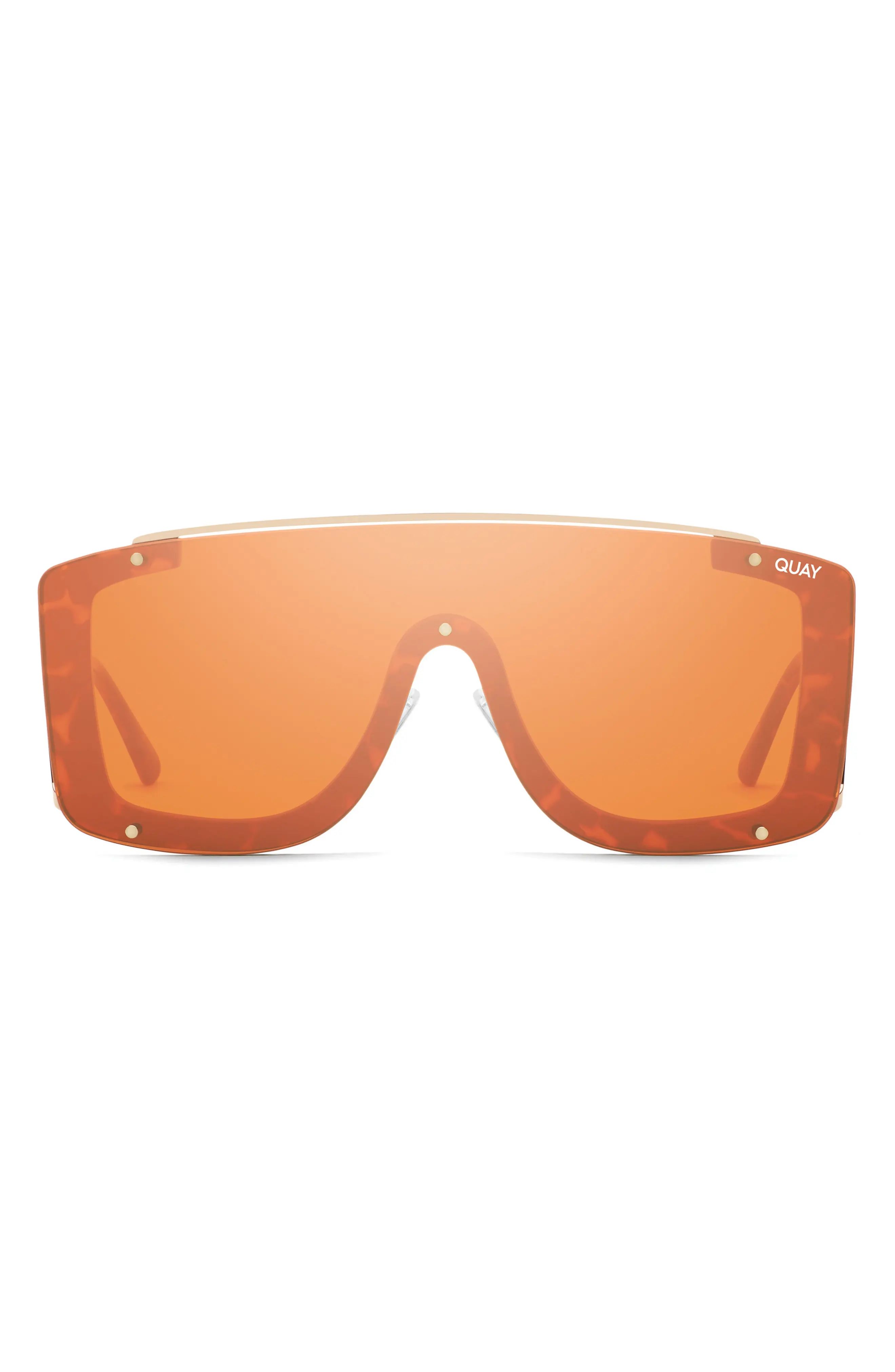 Women's Quay Australia X Lizzo Hold For Applause 61mm Shield Sunglasses - Tort/ Bronze Mirror | Nordstrom