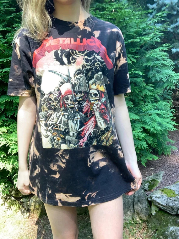 Vintage Inspired Acid Wash Tee | Metallica Acid Wash Tee | Metallica The Four Horsemen Tee Shirt ... | Etsy (US)