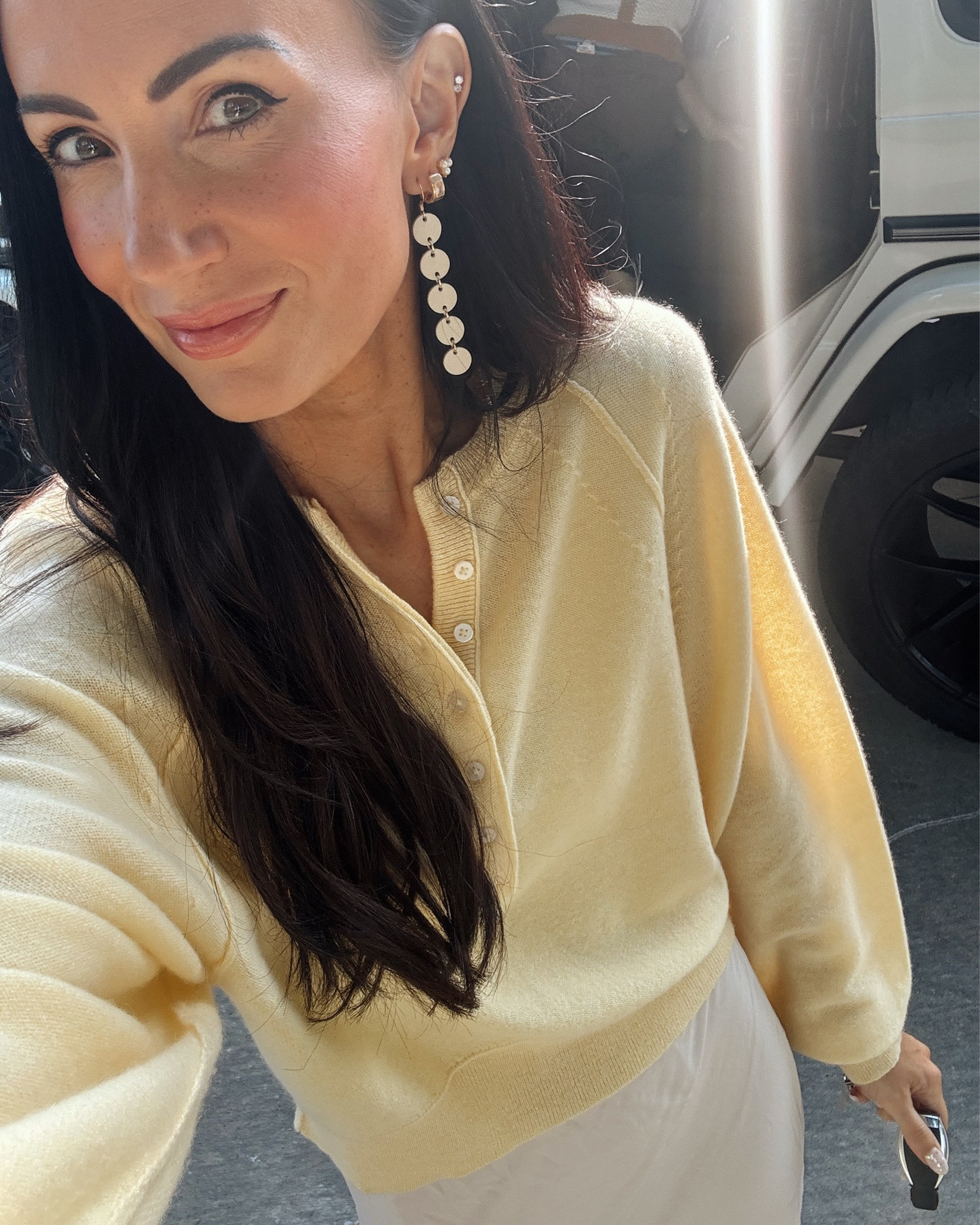 Loving great textures in unexpected colors for fall. Butter yellow is everything right now and today paired it with cream and lots of texture variety. Will link in ltk.