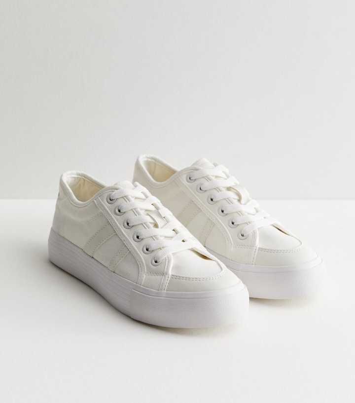 White Stripe Flatform Trainers
						
						Add to Saved Items
						Remove from Saved Items | New Look (UK)