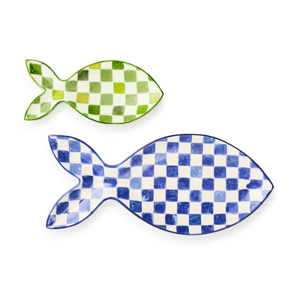 Go Fish Serving Platters, Set of 2 | MacKenzie-Childs