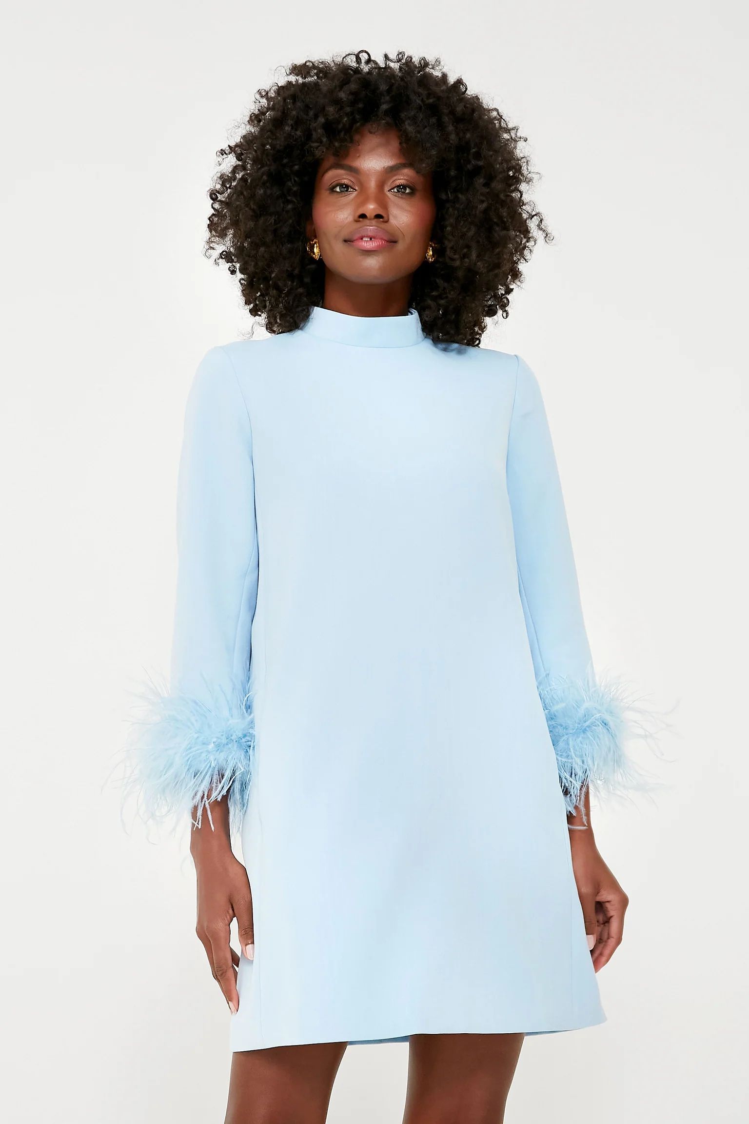 Light Blue Feather Mod Ellie Dress | Tuckernuck (US)