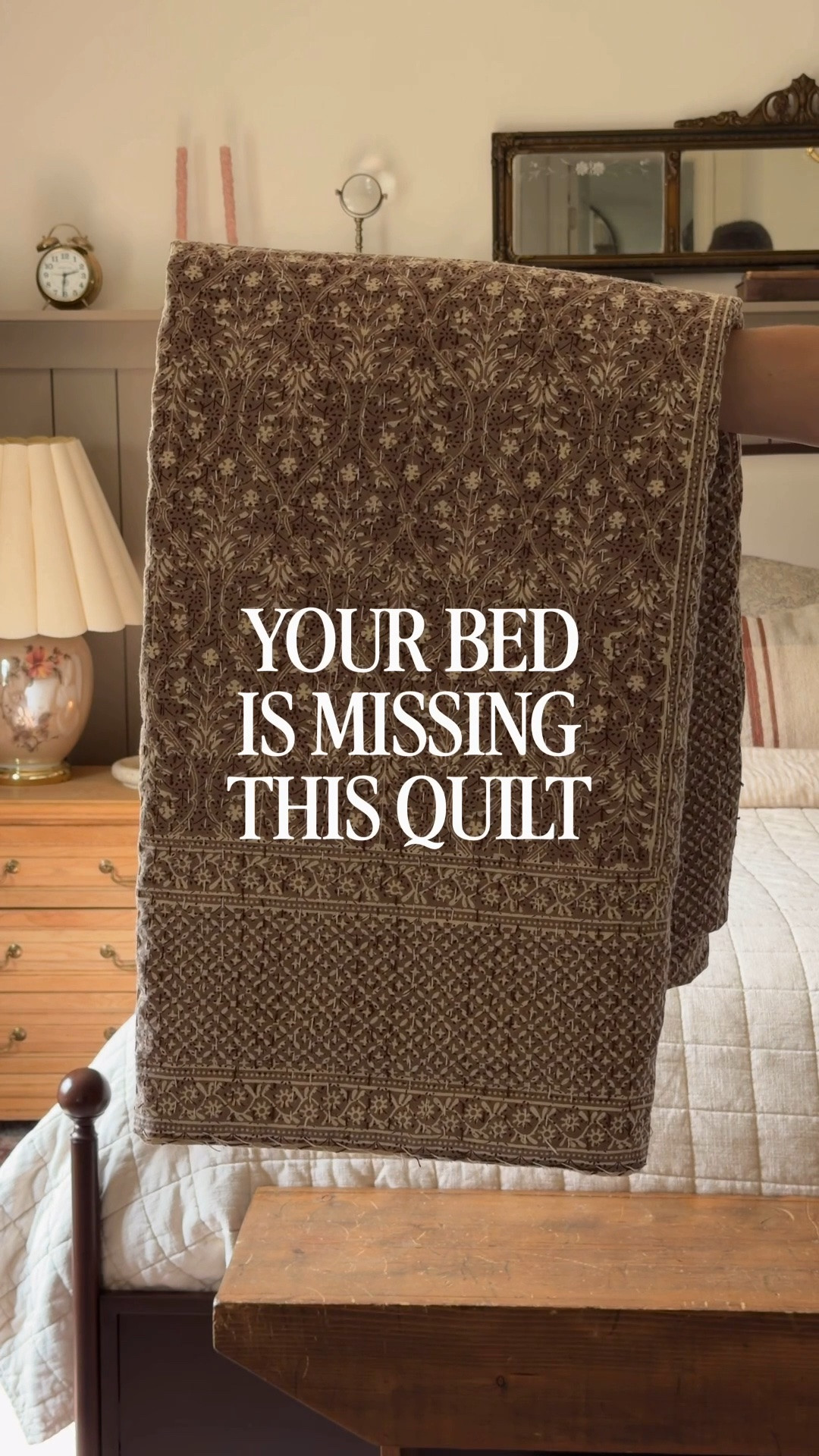 Your bed is missing this quilt! 100% cotton, hand stitched, timeless block print. 

This is a Kantha quilt, so it’s much thinner than a traditional quilt—which is exactly why I love it. It adds beautiful texture and pattern without the extra weight, making it perfect year-round layered with other bedding.

#LTKHome #LTKSaleAlert