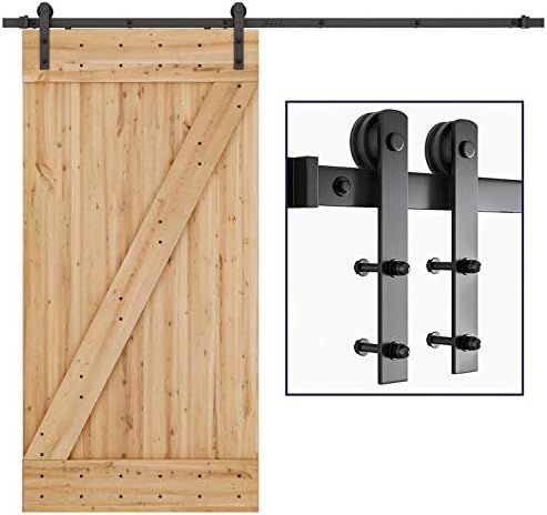 SMARTSTANDARD 8ft Heavy Duty Sturdy Sliding Barn Door Hardware Kit - Smoothly and Quietly -Easy t... | Amazon (US)