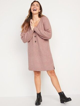 Long-Sleeve Rib-Knit Mini Sweater Dress for Women | Old Navy (US)