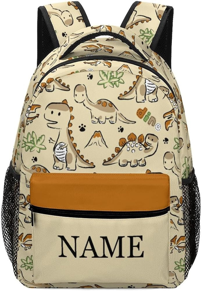 Custom Cute Dinosaur Paw Backpack Personalized Name Text Backpack Daypacks Customized BookBags Sc... | Amazon (US)