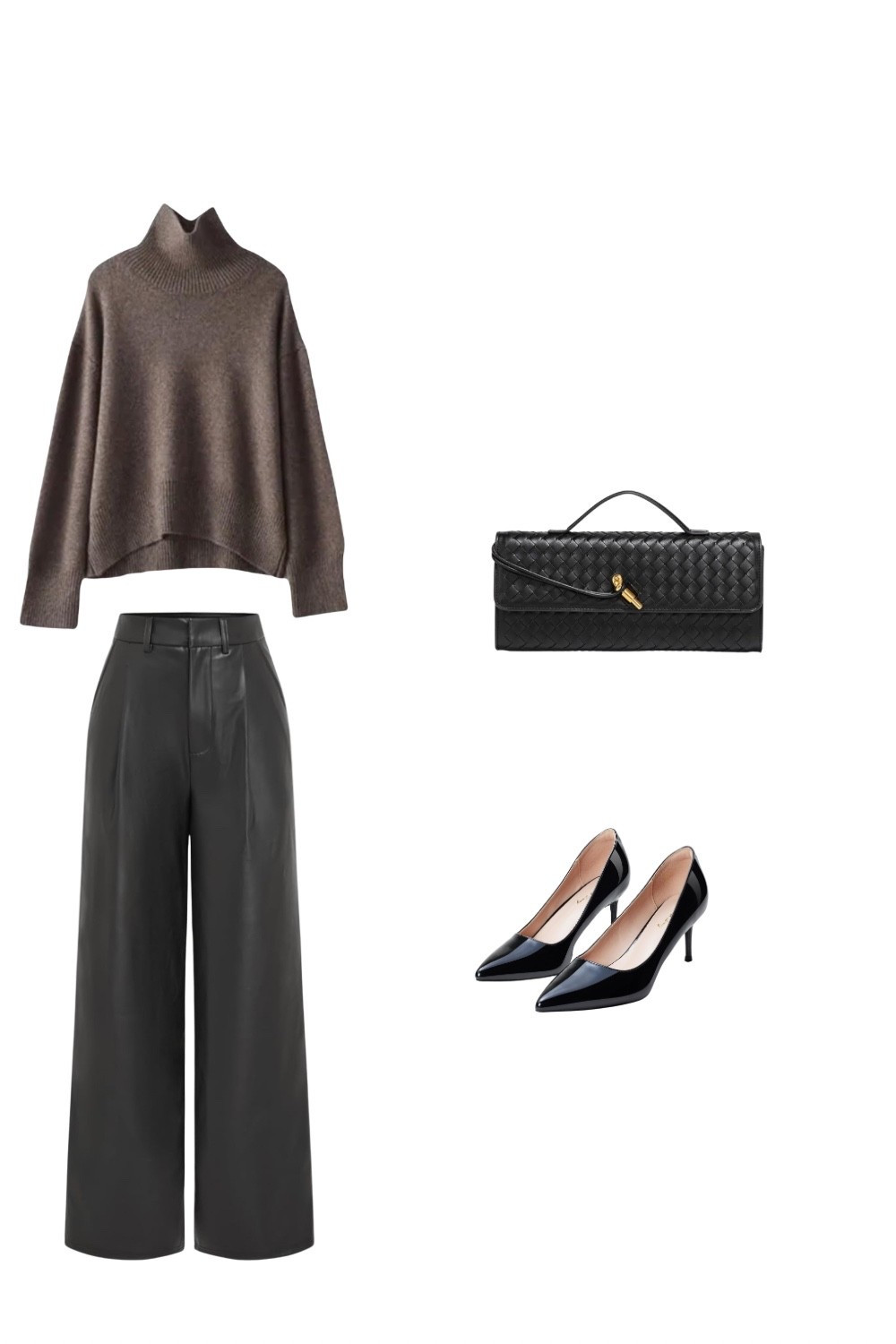 Thanksgiving

Cozy, elevated winter style featuring a slouchy taupe turtleneck, wide-leg black leather trousers, patent heels, and a woven black clutch. A perfect minimalist outfit for cold weather, coffee dates, or effortless city chic. Neutral, classy, and timeless. #WinterOutfit #MinimalistStyle #LeatherPants

#LTKSeasonal #LTKHoliday #LTKgrwm