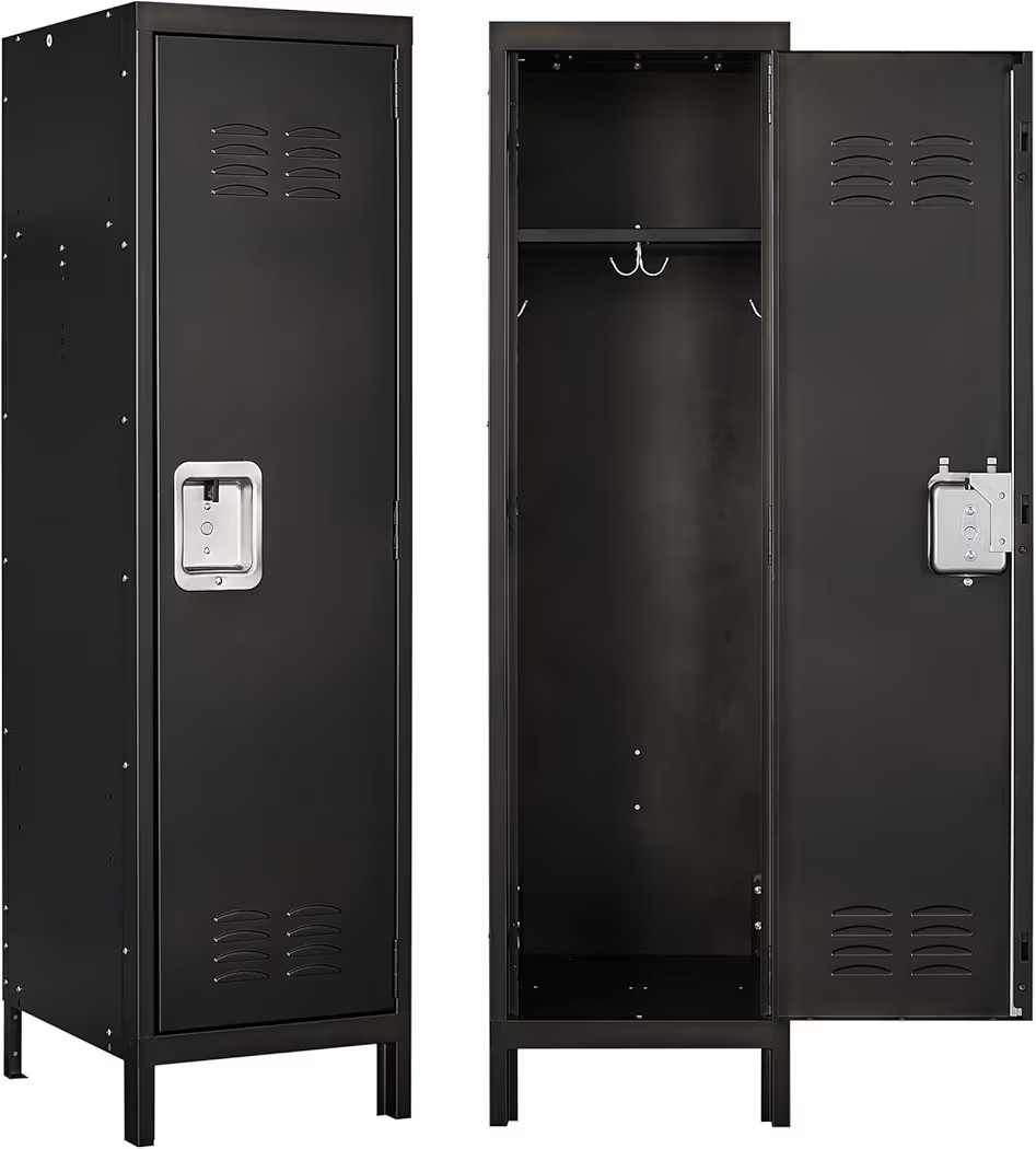 Metal Storage Locker, Lockable Employees Metal Locker with Door, 55" Height Steel Locker for Home... | Amazon (US)