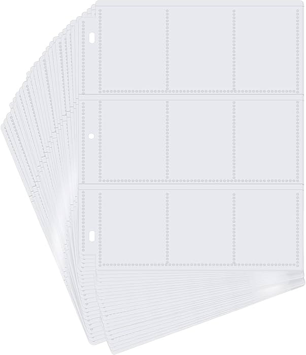 32 Pack 9-Pocket Trading Card Sleeves Binder Sheets, Trading Card Sleeves for 3 Ring Binder, Prot... | Amazon (US)