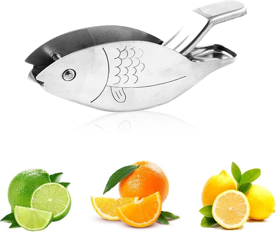 Lemon Squeezer Manual Juicer Stainless Steel Lemon Slice Squeezer Fish Shape Hand Juicer Kitchen ... | Amazon (US)