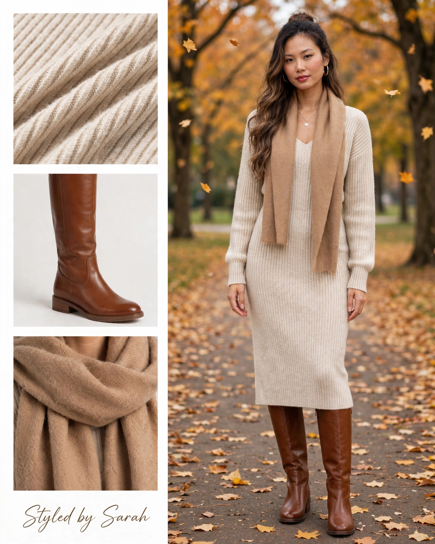 Sweater Dress + Knee-High Boots | Styled by Sarah

One dress, zero decisions: the sweater dress + knee-high boot combo that does ALL the work this fall 🤎 Would you wear it with the scarf or without?

Comment SHOP for links — sweater dress, cognac boots, wool scarf + gold hoops.

Linked here on my LTK.

#StyledBySarah #SweaterDress #FallOutfit #KneeHighBoots #FallFashion #OOTD #AutumnStyle #CozyChic #ChicStyle #FallWardrobe
Affiliate links — I may earn commission on qualifying purchases. #ad 

 
