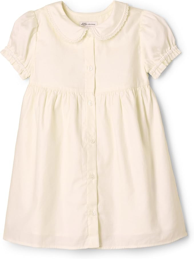 Amazon Essentials x Sofia Grainge Toddlers and Baby Girls' Cotton Sateen Dress with Collar | Amazon (US)