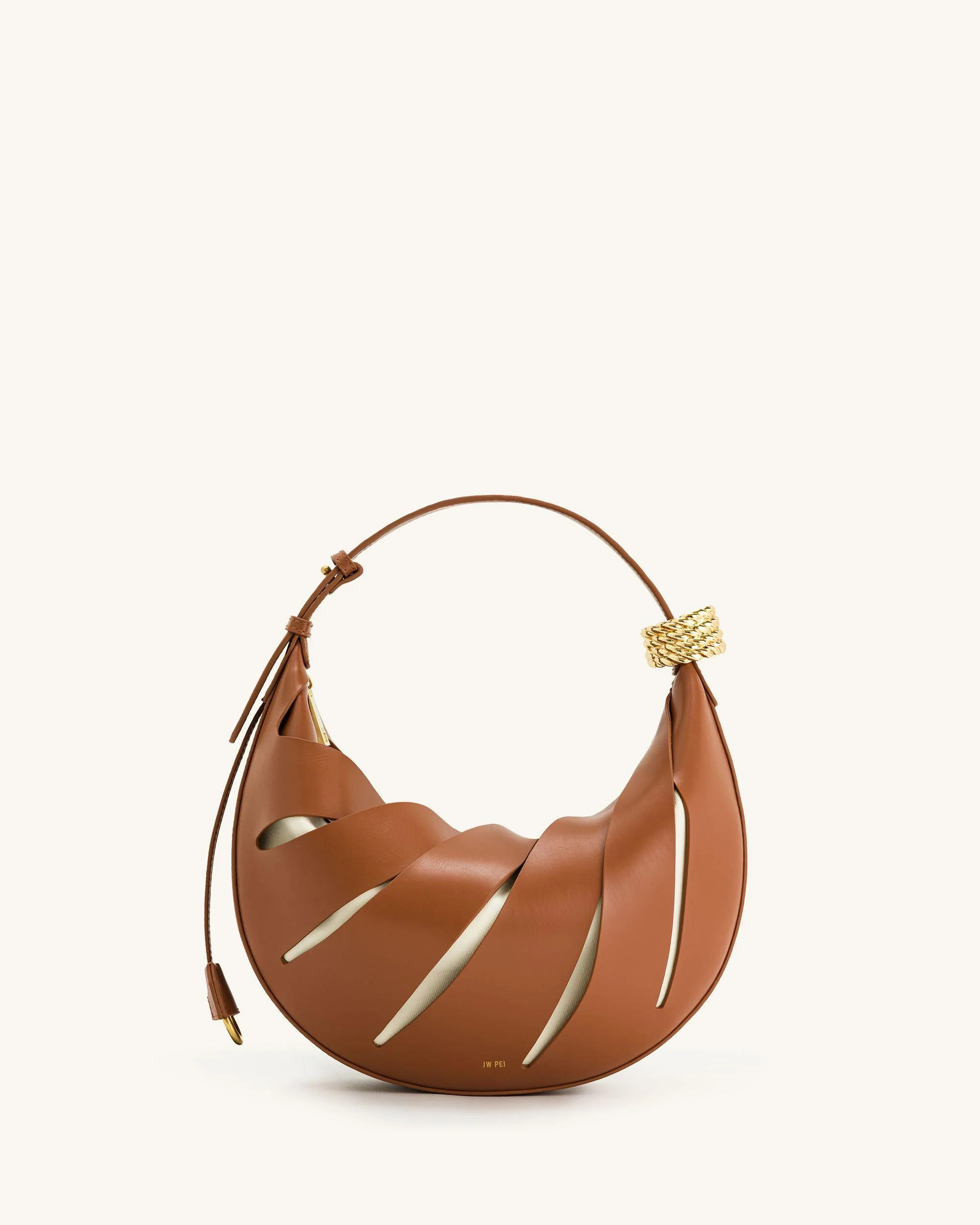 Jana Hollow Out Shoulder Bag - Brown | JW PEI US