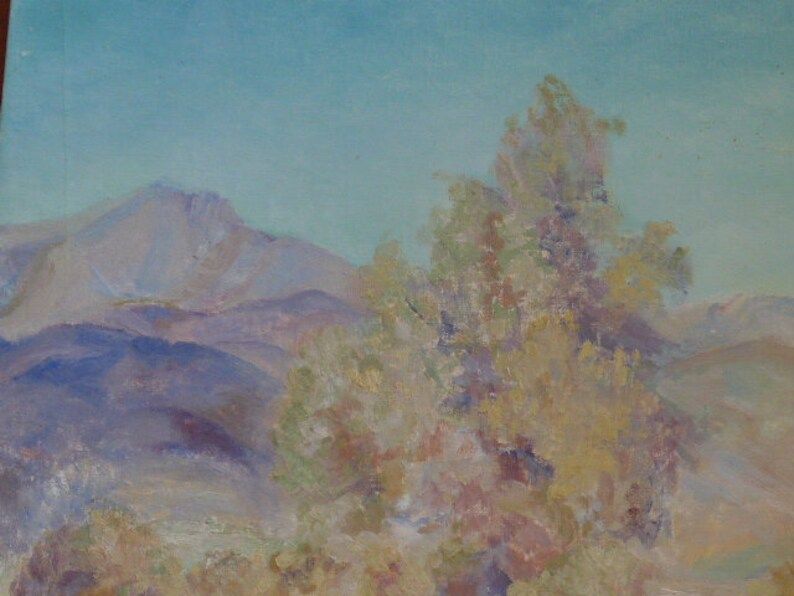 Desert Oil Painting - Vintage Oil Painting - Desert Scene - Smoketree - Mojave Desert - Californi... | Etsy (US)