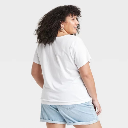 Women's Short Sleeve Scoop Neck Drapey T-Shirt - Ava & Viv\u2122 | Target