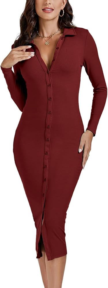LYANER Bodycon Midi Dress | Amazon (US)