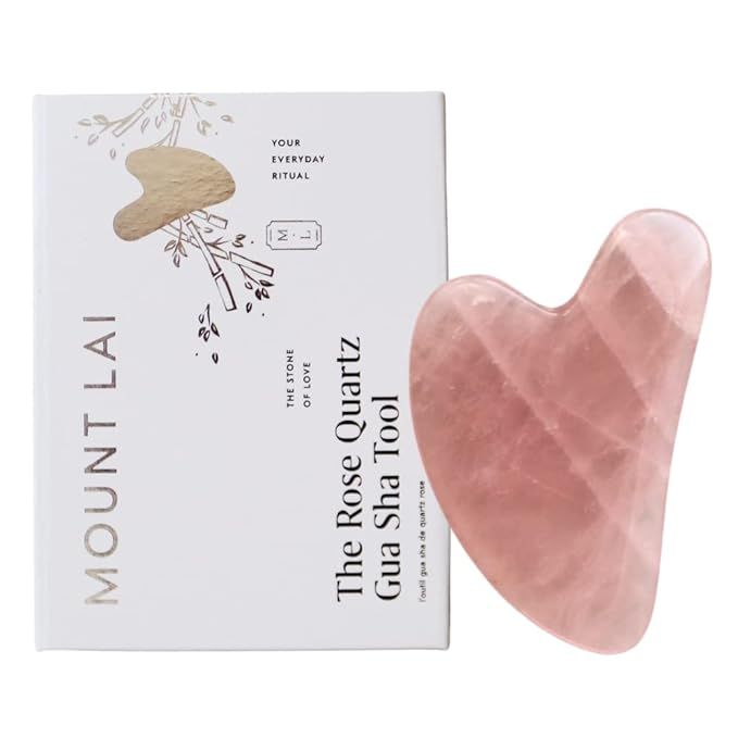 Mount Lai - The Rose Quartz Gua Sha Facial Lifting Tool | Face Sculpting Tool for Skin Care | Gua... | Amazon (US)