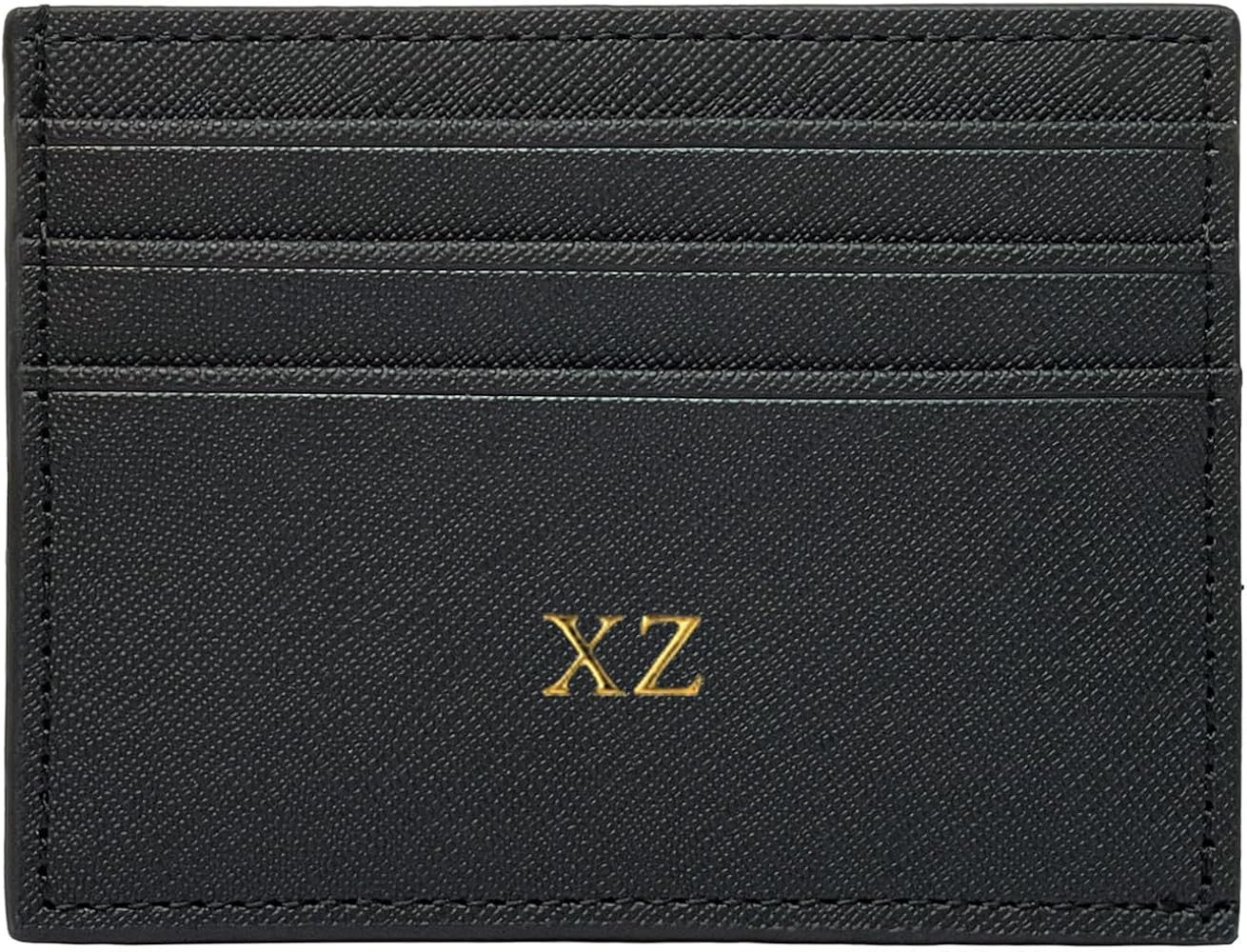 Custom Gold Silver Letters Brick Saffiano Personalisa Credit Card Holder Wallet, PU Leather Ultra... | Amazon (US)