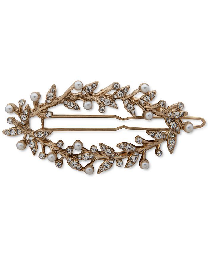 lonna & lilly Gold-Tone Imitation Pearl & Crystal Flower Branch Barrette & Reviews - Hair Accesso... | Macys (US)
