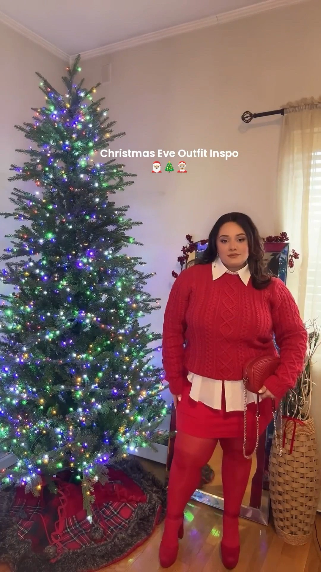 For those who celebrate Christmas 🎄🎁 on Christmas Eve (mi gente latinos, lol) and still don’t know what to wear to la sala - throw on red, white and even touches of black and call yourself Mr. or Mrs. Claus 🎅🏼❤️🤶🏼. 

#LTKootd #LTKHoliday #LTKMidsize