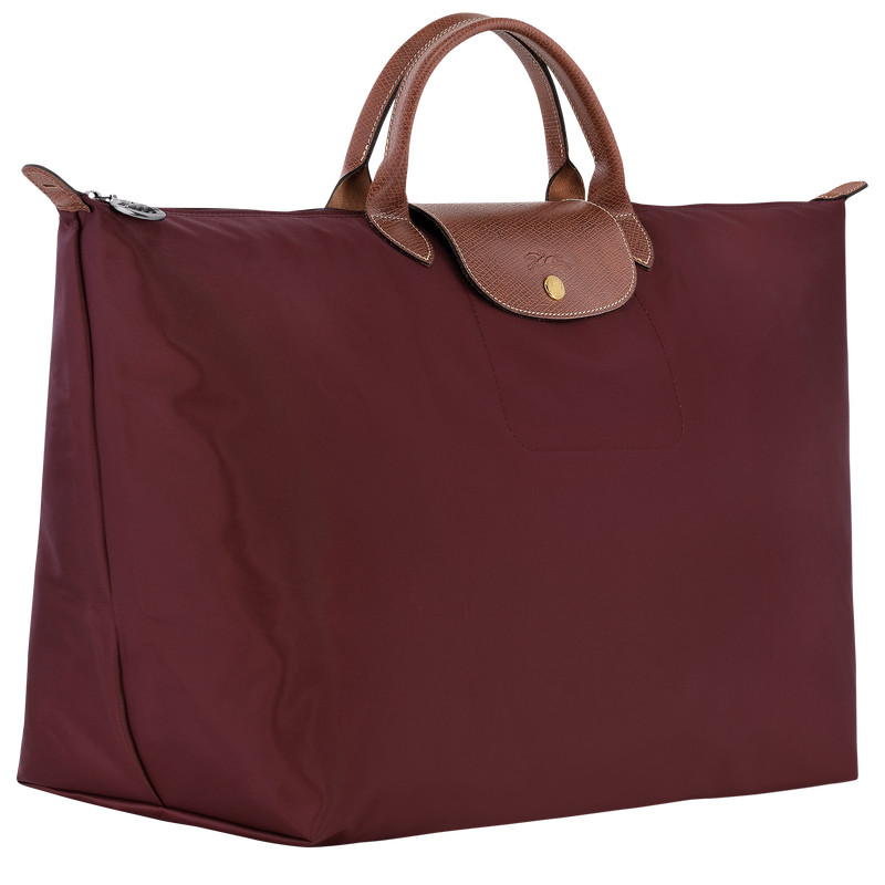 Le Pliage Original S Travel bag Burgundy - Recycled canvas | Longchamp US | Longchamp