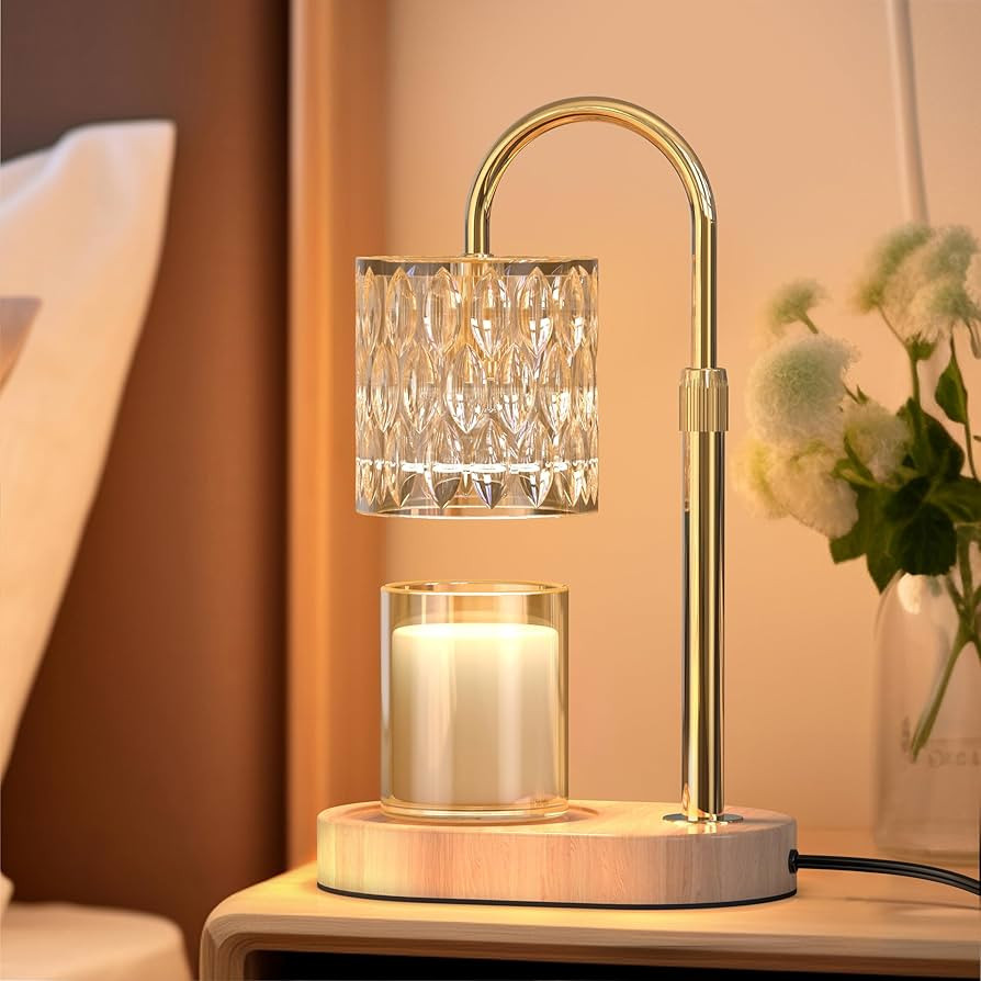 Candle Warmer Lamp with Timer and Adjustable Height, Vintage Home Bedroom Decor, Gifts for Mother... | Amazon (US)