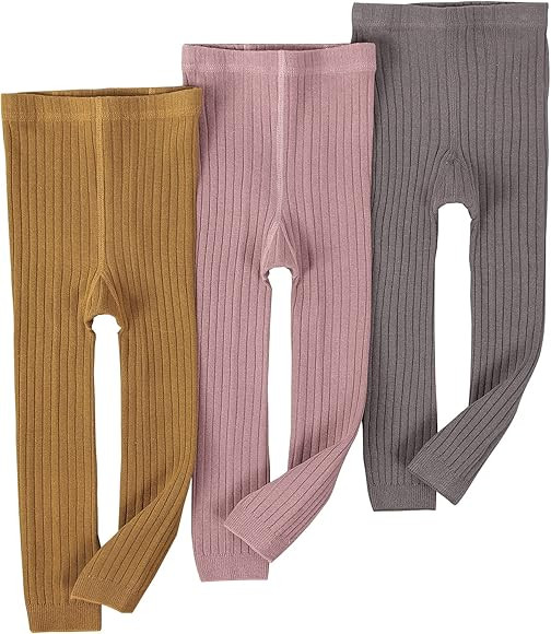 CM C&M WODRO Toddler Baby Basic Ribbed Leggings Footless Tights Kids Little Girls Dress Bottom Pants | Amazon (US)