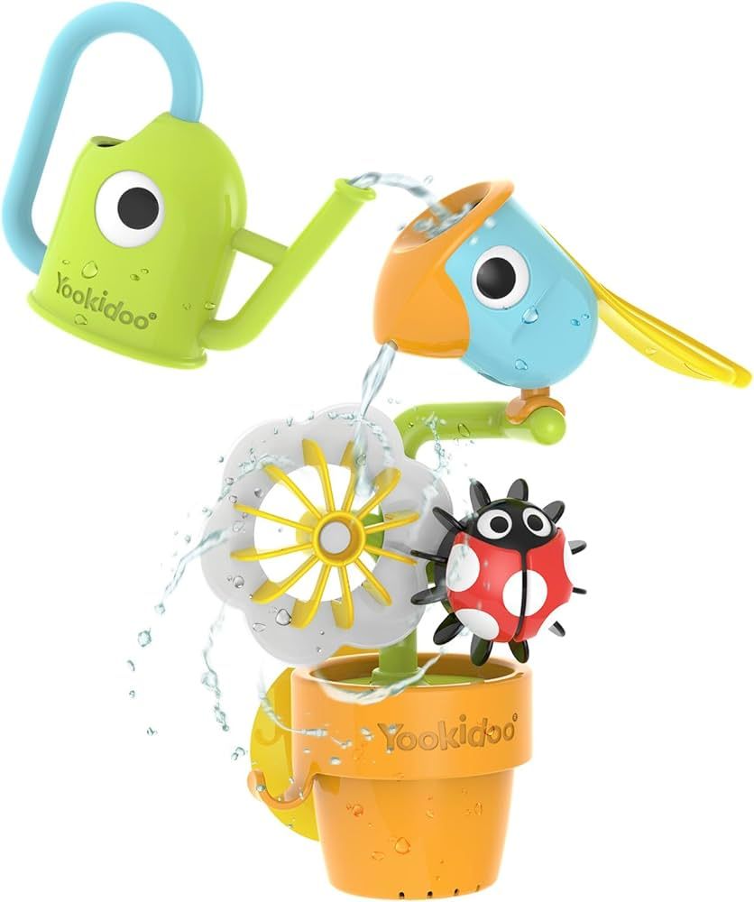 Yookidoo Watering Can Baby Bath Toy (Ages 1-3) Spinning Lady Bug & Tipping Bird Toy with 3 Moving... | Amazon (US)