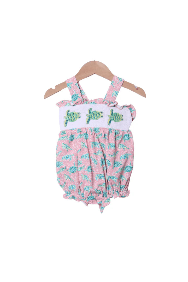Smocked Tropical Sea Turtle Bubble | The Smocked Flamingo