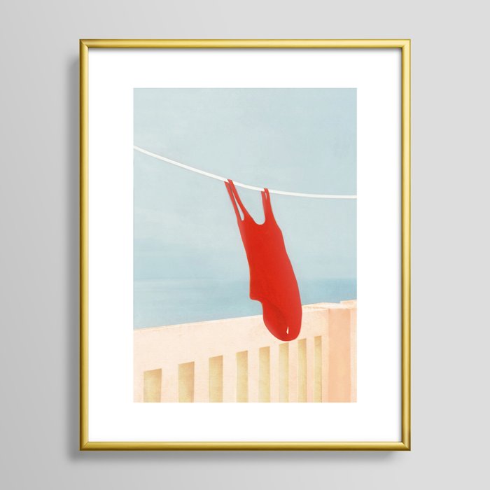 Bathing Suit Framed Art Print | Society6